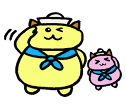 Large cat, and a small cat sticker #10092347