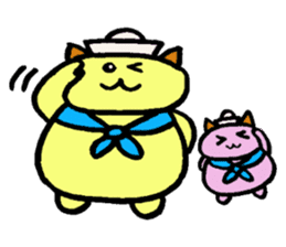 Large cat, and a small cat sticker #10092347
