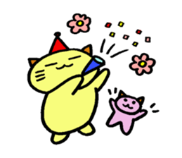 Large cat, and a small cat sticker #10092355