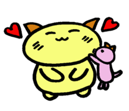 Large cat, and a small cat sticker #10092357