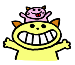 Large cat, and a small cat sticker #10092365