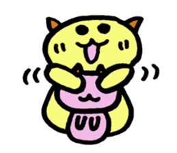 Large cat, and a small cat sticker #10092367