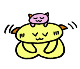 Large cat, and a small cat sticker #10092369