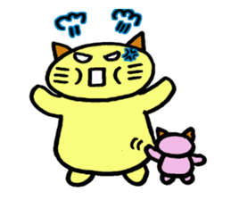 Large cat, and a small cat sticker #10092371