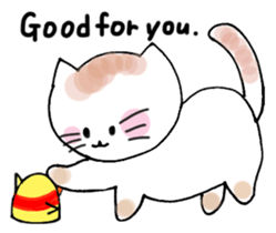 Nina cat and Hina chick. sticker #10093476