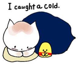 Nina cat and Hina chick. sticker #10093488