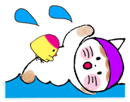 Nina cat and Hina chick. sticker #10093491