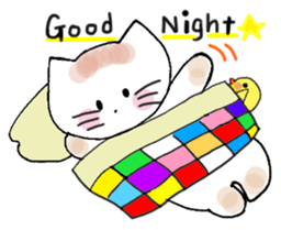 Nina cat and Hina chick. sticker #10093495