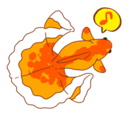 Fluttering Goldfish sticker #10093882