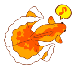 Fluttering Goldfish sticker #10093882