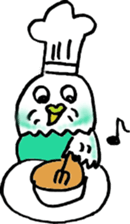 Shell grass parakeets sticker #10093900