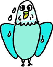 Shell grass parakeets sticker #10093903