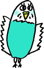 Shell grass parakeets sticker #10093906