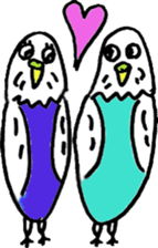 Shell grass parakeets sticker #10093910