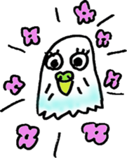 Shell grass parakeets sticker #10093912