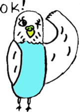 Shell grass parakeets sticker #10093920