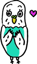 Shell grass parakeets sticker #10093922