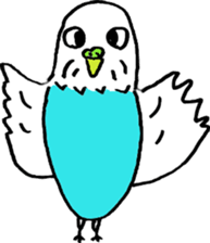 Shell grass parakeets sticker #10093931