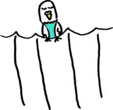 Shell grass parakeets sticker #10093932