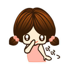 Lovely cute girl part1 sticker #10094096