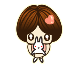 Lovely cute girl part1 sticker #10094099