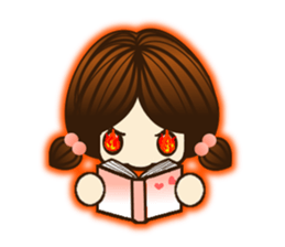 Lovely cute girl part1 sticker #10094111
