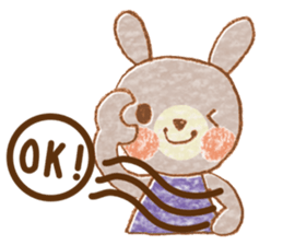 Twin rabbit of a letter lover sticker #10094553