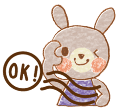 Twin rabbit of a letter lover sticker #10094553