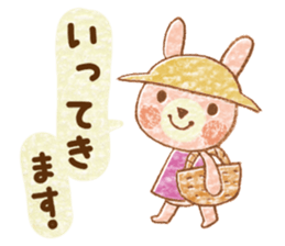 Twin rabbit of a letter lover sticker #10094556