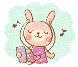 Twin rabbit of a letter lover sticker #10094567