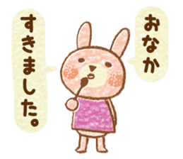 Twin rabbit of a letter lover sticker #10094569