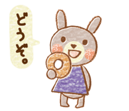 Twin rabbit of a letter lover sticker #10094570