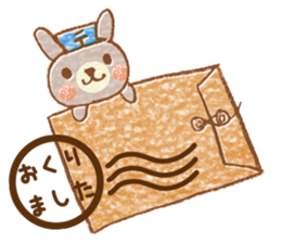 Twin rabbit of a letter lover sticker #10094573