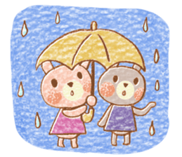 Twin rabbit of a letter lover sticker #10094574