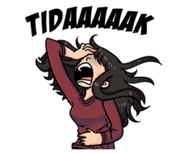 Cewe Sensitif sticker #10096889