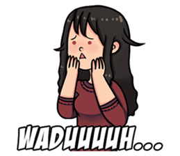 Cewe Sensitif sticker #10096897