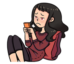 Cewe Sensitif sticker #10096906