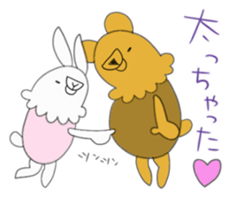 Rabbit and Beaar 2 sticker #10098892