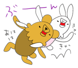 Rabbit and Beaar 2 sticker #10098893