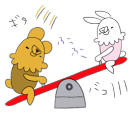 Rabbit and Beaar 2 sticker #10098906