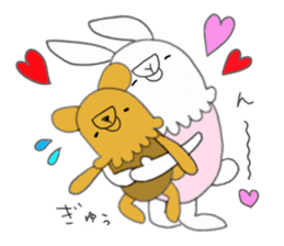 Rabbit and Beaar 2 sticker #10098911