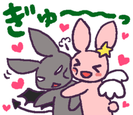 Angel rabbit which is in love by dogmountaincat