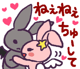 Angel rabbit which is in love sticker #10099720
