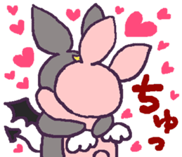 Angel rabbit which is in love sticker #10099721