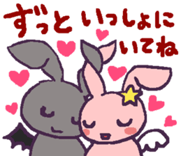 Angel rabbit which is in love sticker #10099723