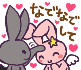 Angel rabbit which is in love sticker #10099730