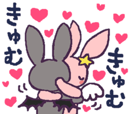 Angel rabbit which is in love sticker #10099735
