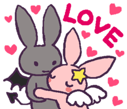 Angel rabbit which is in love sticker #10099740
