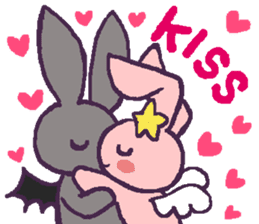Angel rabbit which is in love sticker #10099741