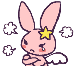Angel rabbit which is in love sticker #10099746